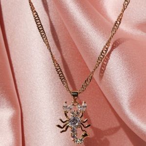Brand new scorpion necklace gold filled